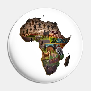 African Map Pin