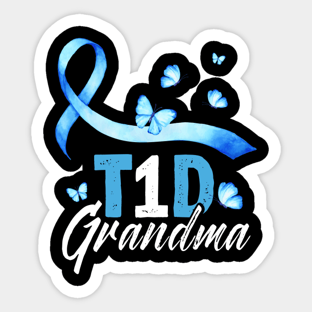 Womens T1D Grandma Shirt Type 1 Diabetes Awareness Gift Womens T1D Grandma Shirt Type 1 Diabetes Awareness Gift