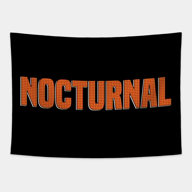 Nocturnal typography Tshirt Tapestry by Imaginbox Studio