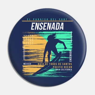 Retro Surfing Ensenada, Mexico // Vintage Surfer Beach // Surfer's Paradise Pin