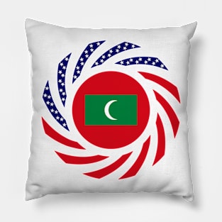 Maldivan American Multinational Patriot Flag Series Pillow