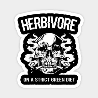 Herbivore On A Strict Green Diet  Skeleton Weed Vegan Magnet