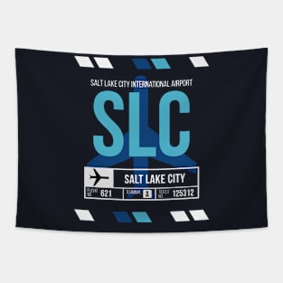 Salt Lake City (SLC) Airport Code Baggage Tag Tapestry