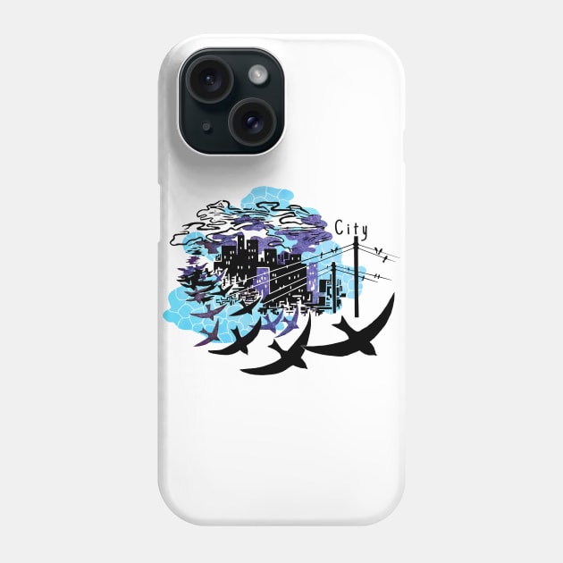 flight of swallows Phone Case by VicaVeresk