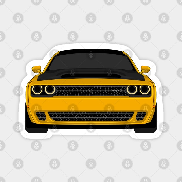 DODGE DEMON FRONT GOLD Magnet by VENZ0LIC