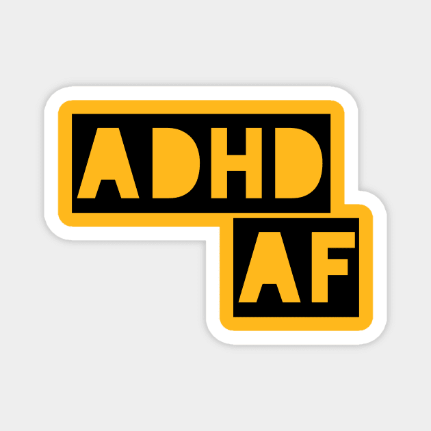 ADHD typographic design Magnet by DustedDesigns