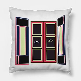 'Through the Window: A Subtle Glimpse'. Pillow