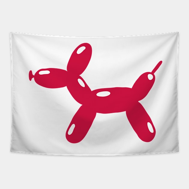 Red Balloon Dog Tapestry by MichellePhong