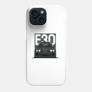 E30 Car Illustration - Black Phone Case