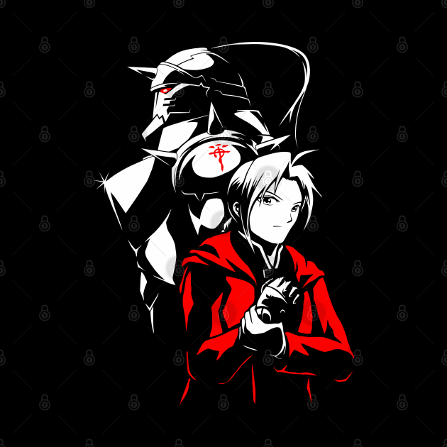 Elric Brothers - Edward & Alphonse - Fullmetal Alchemist Brotherhood by Silvercrowv1