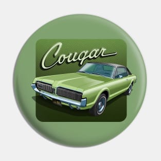 1967 Mercury Cougar in lime frost Pin