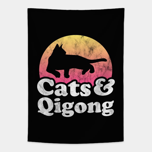 Cats and Qigong Gift Tapestry by JKFDesigns