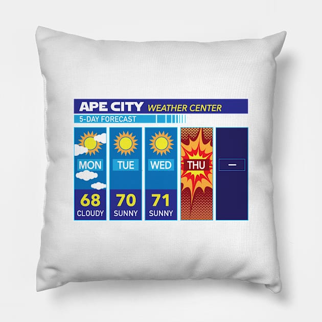 Ape City Weather Forecast Pillow by DesignWise