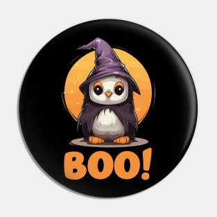 Cute Penguin Halloween Design! Pin