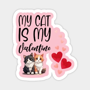 Valentine's Day Cat Magnet