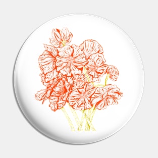 Red Poppy Flowers Pin