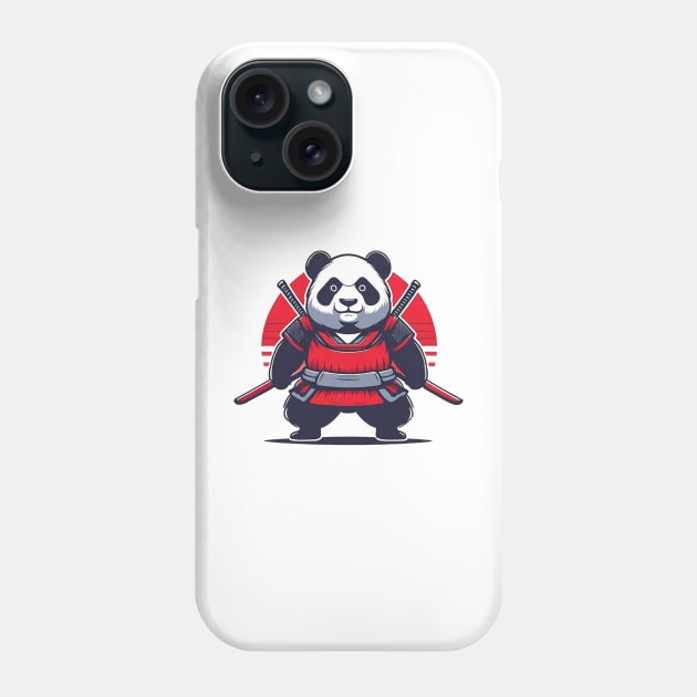 samurai panda Phone Case by Rashcek