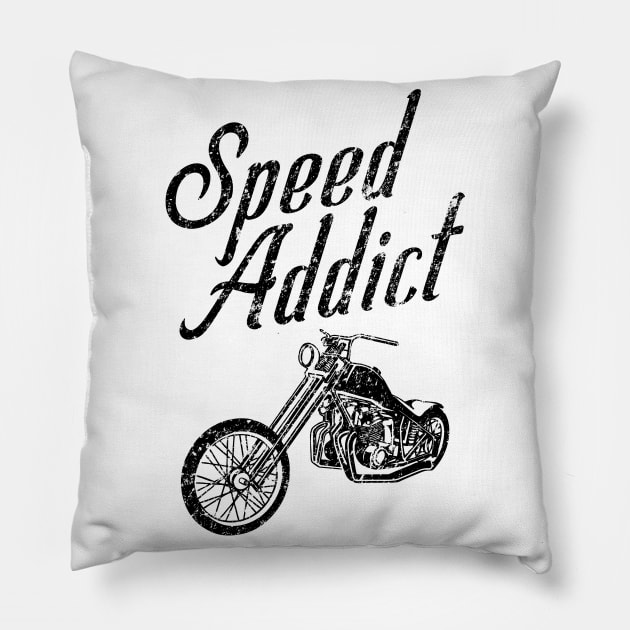 Motorcycle Speed Addict Pillow by JakeRhodes