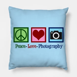 Peace Love Photography Pillow