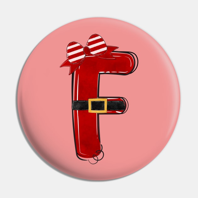 Letter F - Christmas Letter Pin by Pop Cult Store