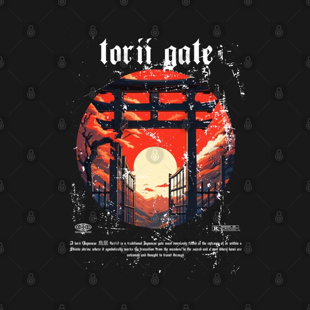 Torii Gate Distressed Streetwear Style by DeathAnarchy