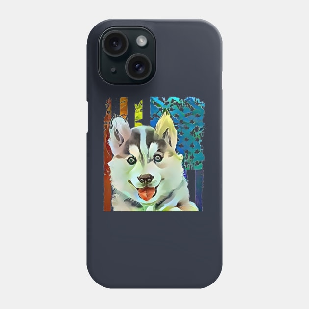 Siberian Husky and flag Phone Case by PersianFMts