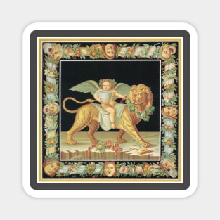 Eros riding a lion Magnet