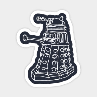 Bad Line Art Dalek in White Magnet