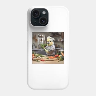 Cockatiel calopsitte cooking kitchen Phone Case