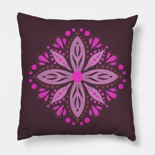 Mandala - Shades Of Pink Pillow