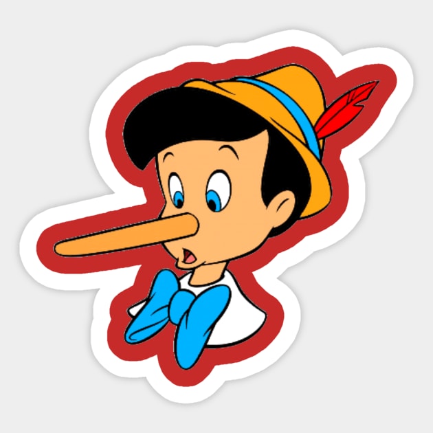 Pinocchio Pinocchio Lying Sticker TeePublic