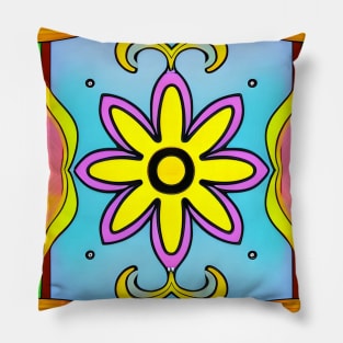 Psychedelic Flower 4 | AI Generated design by @remlorart T-Shirt Pillow