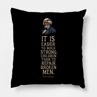 Frederick Douglass Quote Gift for Black History Month Pillow