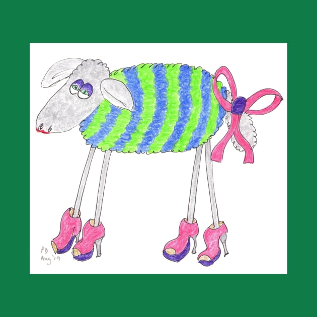 Sheep dressed for action at the barn dance by MrTiggersShop