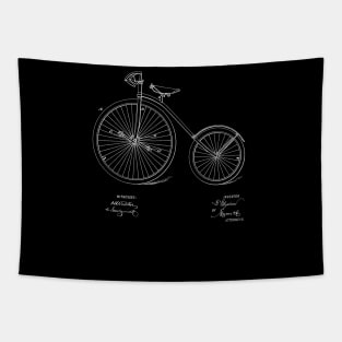 Bicycle Vintage Patent Drawing Tapestry