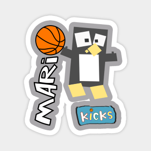 Mario The Ballin' Baby Penguin (Aqua KICKS sticker) Magnet