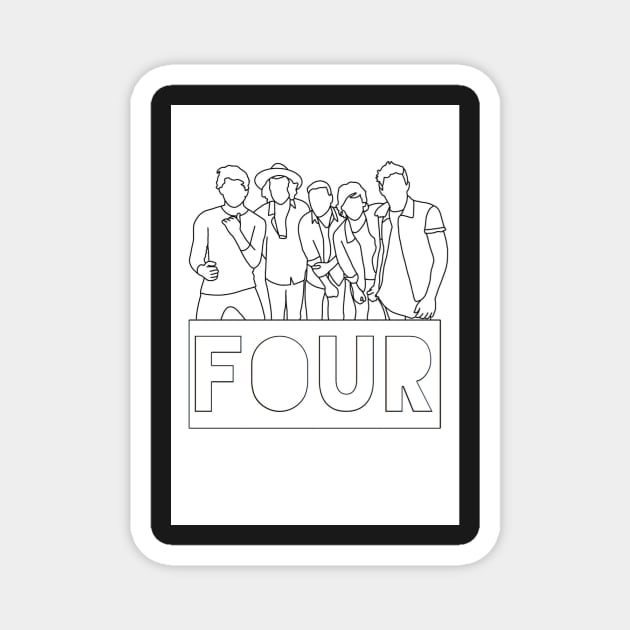 Four - One Direction Magnet by designr-shop