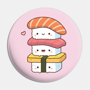 Cute Japanese Food Trio Sushi Pin