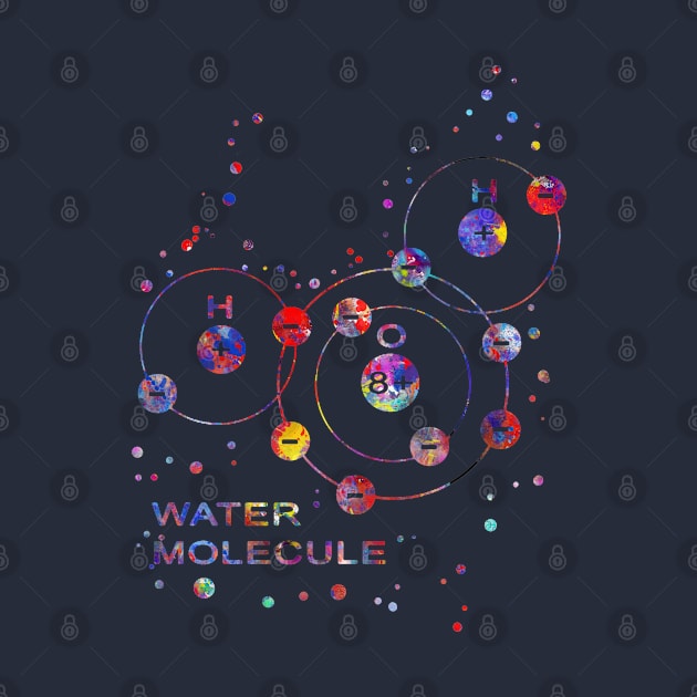 Water Molecule by RosaliArt