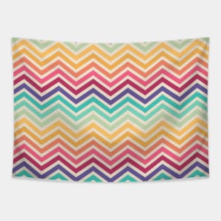 Zigzag Rainbow Colors Tapestry