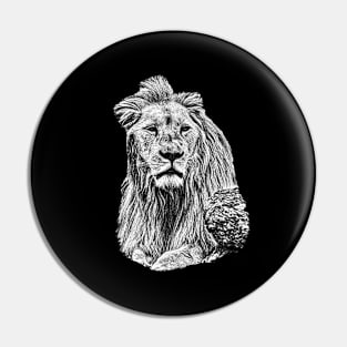 White lion Pin