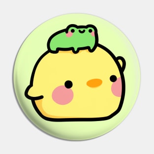 Duck and frog Pin