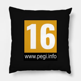 Videogame Label Pegi 16 Pillow