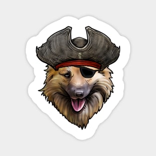 Icelandic Sheepdog Pirate Magnet