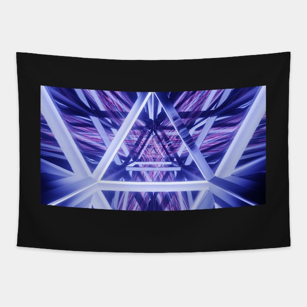 Futuristic triangles Tapestry by 3DVictory