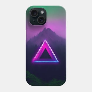 Neon Mountain: A Surreal Journey into the Unknown Phone Case