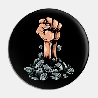 Raised Fist Hand Pin