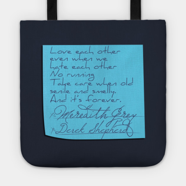 Grey's Anatomy Post It - Greys Anatomy Post It - Tote ...