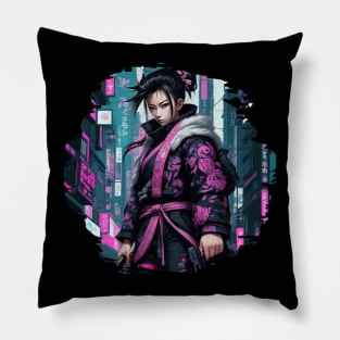 Futuristic Japanese Style Girl Pillow