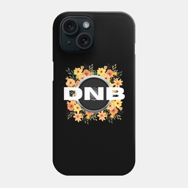 DNB - Bass Flowers Phone Case by DISCOTHREADZ 